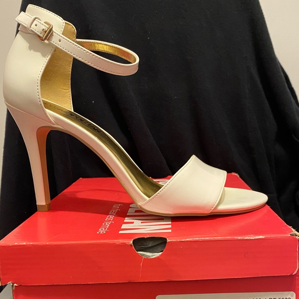 Cosmopolitan White Heels -Ankle Strap